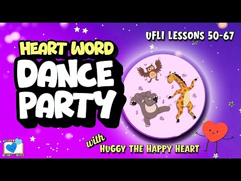 Heart Word Dance Party #2 | UFLI-Aligned Lessons 50-67 | Sight Word Brain Break | Dance & Read