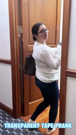 Transparent tape prank #prank #funnyvideos #foryou #funny #fyp