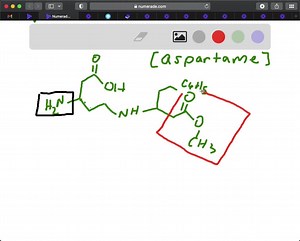 SOLVED:The sweetener aspartame is made from two amino acids: aspartic acid and phenylalanine. Identify the functional groups in aspartame.