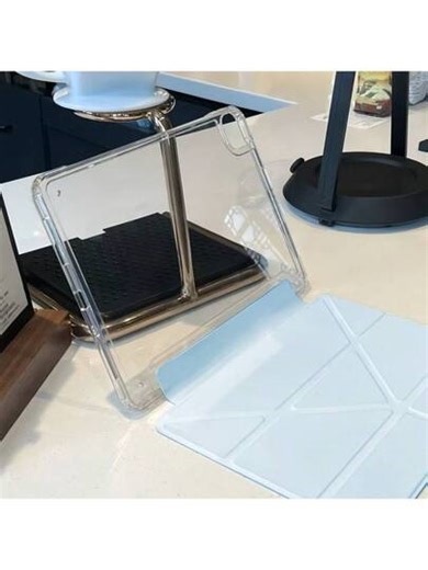 Black Acrylic High-Transparency Y-Fold Tablet Case, Y-Fold Support Stand Function High-Transparency Acrylic Liner, With Pen Slot, Suitable For M1 (2024) Protection. | SHEIN