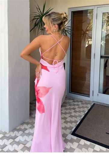 Dress code: pink 💅🎀✨ muse @Shaysullivan wears our Jasmyn Cowl Maxi Dress in Miami #peppermayo #outfitinspo #maxidress