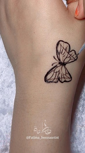 Easy butterfly tutorial for beginners | Fatima hennaartist