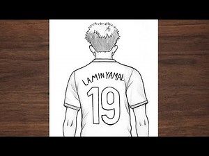 How to Draw Lamine Yamal Step by Step ✏️ | Spain Jersey | World Cup 2026