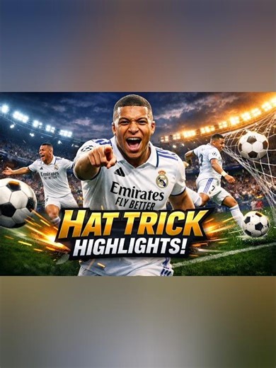 Mbappe hat trick for madrid #football