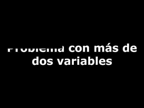 Video 4: Programación Lineal con más de dos variables.