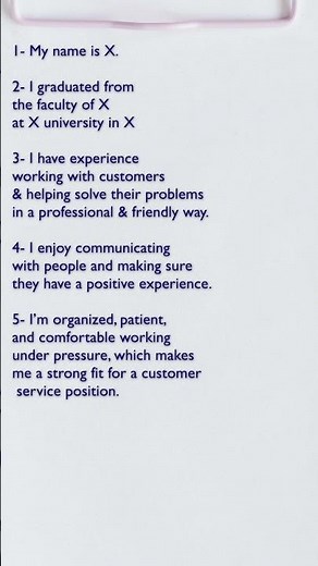 Tell Me About Yourself | Customer Service Interview Answer