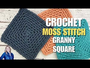 EASY MOSS STITCH GRANNY SQUARE | Crochet Granny Square | Hope Corner Farm