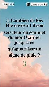 Quiz en chaîne sur les récits bibliques - Quiz Biblique en 1 Minute (1464)