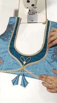 viral blouse back neck design cutting and stitching full tutorial #blouse #backdesign