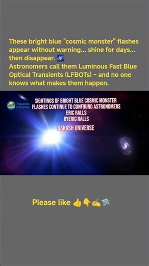 ⚡ Mysterious Blue Cosmic Flashes Are Scaring Astronomers!