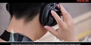 VEVOR Pipe Water Leak Detector, 1Hz-5000Hz, 7" Touchscreen Pipeline Leakage Detection Locator for 6.6FT (2m) Underground Plumbing – with Sensor, 3 Listening Rods, Headphones, 8GB Card & Carry Case