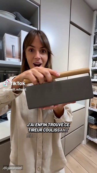 Optimisez enfin vos placards de cuisine avec ce tiroir coulissant ultra-pratique ! #RangementCuisine #OrganisationMaison #GainDePlace #TikTokMadeMeBuyIt #bonplanfrance