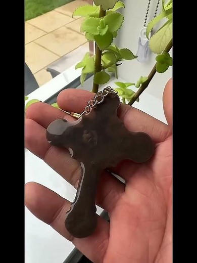 Handmade Resin Cross Keychain ✝️ | Christian Gift Idea