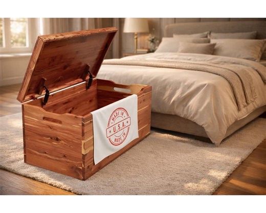 Handmade Amish Wooden Storage Chest – Rustic Blanket Trunk, Keepsake Box - Etsy