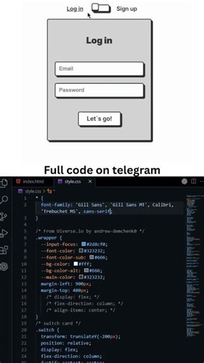 Super sing in and sing up pages #coding #python #htmlcssjavascript #html #css #js #javascript