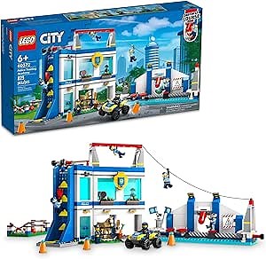 LEGO City Police Training Academy 60372, Station Playset with Obstacle Course, Horse Figure, Quad Bike Toy and 6 Officer Minifigures, for Kids Ages 6 Plus