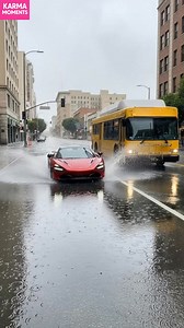 15M views · 172K reactions | Karma's Splashy Payback A driver learns a wet lesson in karma. See the twist! #fblifestyle #AI Generated using Kling AI . . . (For entertainment purposes only. Consult professionals if guidance on activities is presented. No brand affiliation is implied if any are shown. If inspired by true events, creative adaptations may be included. Content may include public footage.) | Fabiosa Better World | Facebook