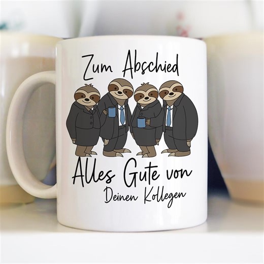 Farewell Mug for Colleagues | Funny Sloth Mug Farewell Gift | Best Wishes Mug | Gift for a Colleague Changing Jobs - Etsy