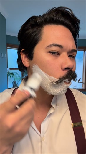 Nathaniel Santa Cruz on Instagram: "A little shaving + mustache routine 😉 The mini marcel curling iron was a gift from my lovely wife last year. It’s an antique she found on EBay 🤗 works like a charm and keeps a long lasting curl 💪 Shoutout to @deathgripwax for the best mustache wax in the market 🤗 and a proud supporter of @wondergarten_earlychildhood"