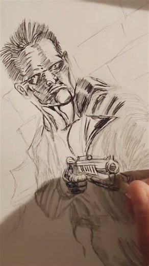 #fanart #terminator #90s #art #traditionalart revisiting classics here . just for fun #shorts