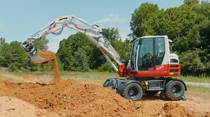 8.7K views · 73 reactions | Introducing the new Takeuchi Wheeled Excavator, the TB395W! Visit takeuchi-us.com to discover more about this new revolutionary addition to our equipment lineup or visit your local dealer today. #TakeuchiUS #TheMarkofToughness | Takeuchi | Facebook