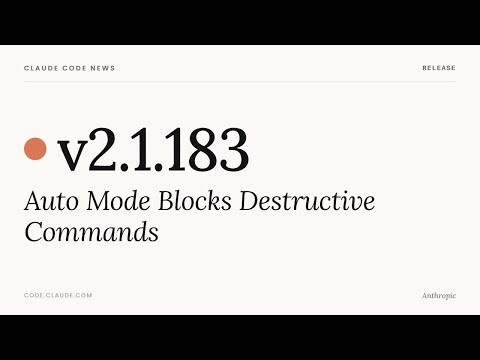 Claude Code v2.1.183 — Auto Mode Blocks Destructive Commands