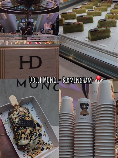 Dolci Mono | Bullring, Birmingham 📍 Dolci Mono is the latest brainchild of Haute Dolce.This innovative dessert and drinks destination offers a tantalizing array of treats, including exquisite patisserie, decadent waffles, and their standout feature: gelato lollies that are sure to please both kids and adults alike. The concept is refreshingly simple yet brilliantly executed: customers can choose from an impressive selection of gelato flavors including vanilla, chocolate, pistachio, hazelnut. Bu