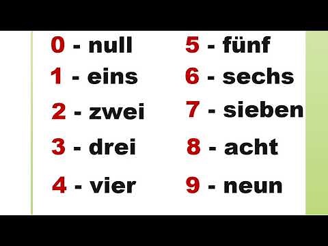 Niemiecki: Liczby - Zahlen 0 - 20
