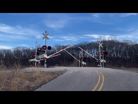 Amtrak’s "Lincoln Service" - Lake Catatoga Road Railroad Crossing, Macoupin, IL