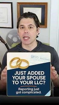 Added Your Spouse to Your LLC? Here's the Tax Truth 🚨 #BusinessOwner #Taxes