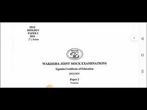 UCE WAKISHA BIOLOGY PRACTICAL 2024