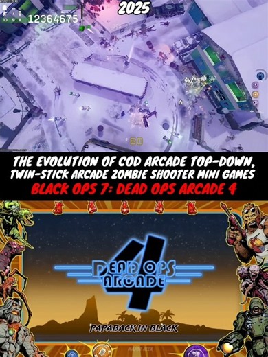 The Evolution Of Arcade Top-Down Style Zombie Shooter Mini Games in COD #shorts #deadops #codm