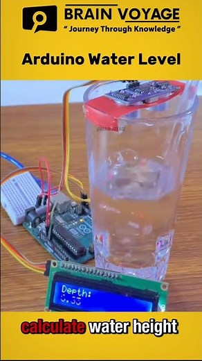 Ultrasonic Water Level Height Measurement | DIY Smart Sensor Project #arduino #diy #shorts
