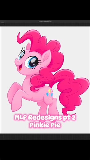 Creative Pinkie Pie Redesign in Speedpaint Style
