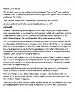 Website Liability Disclaimer Template: full version free software download