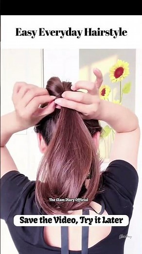 Easy Bubble Braid Ponytail | Quick Hairstyle for Beginners 💖#hairstyle #bubblebraid #easyhairstyle