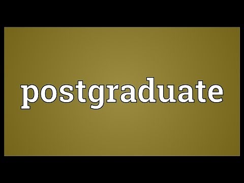 Postgraduate Meaning