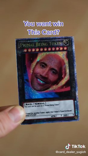 Win this card on Instagram!?link on the profil! #therock #rock #yugioh #viral #fy #foryou #orica