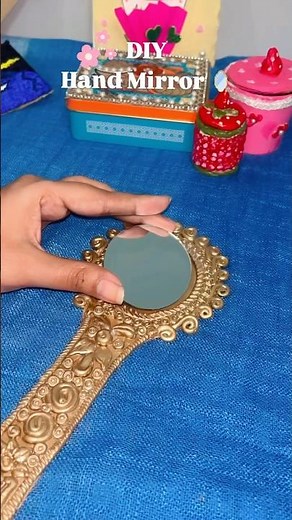 Hand Mirror making - DIY 🌼#trending #craft #viralshorts #gemini #navratri