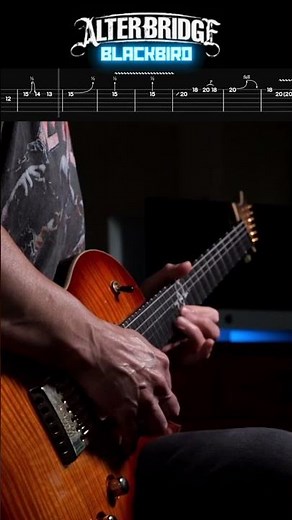 Alter Bridge - Blackbird - solo part 1 - guitar tab lesson