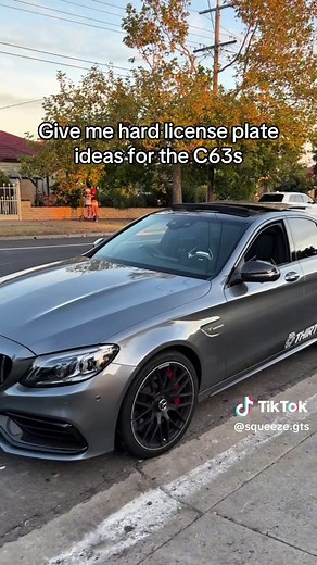 Creative License Plate Ideas for Mercedes Benz C63s