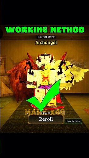 How To Get Archangel Race In 10 Rolls !! #roblox #theforge #shorts