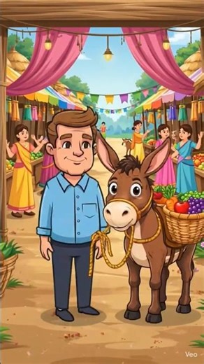 चालाक गधा और समझदार रामू #StoryShorts #HindiStory #hapoyholiMoralStory #Hindikahaniyan #shorts