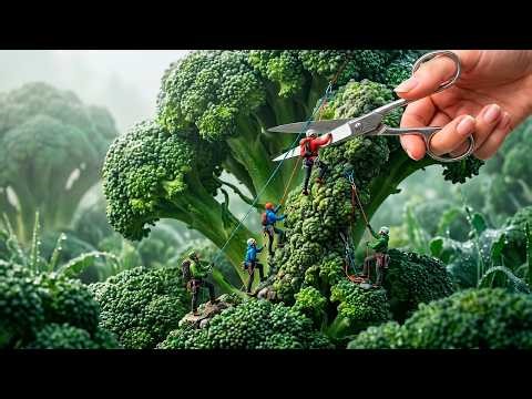 Mini World vs Giant Scissors ✂️😱 | One Cut Destroys Everything | Ultra Macro 4K