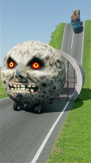 Long Capsule Buses vs Drain Pipe - BeamNG.drive