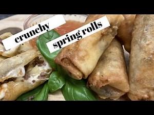 Homemade spring roll leaves with 2 different fillings/ 2 different frying methods
