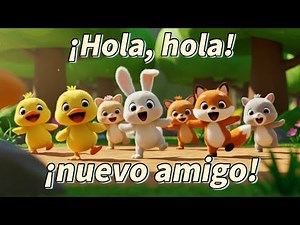 👋 ¡Hola, hola, nuevo amigo! | Canción infantil divertida sobre la amistad, saludar y hacer amigos
