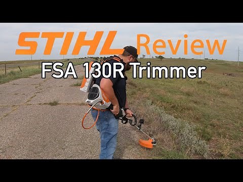 Stihl FSA 130R Weed Eater Paired with MONSTER AR3000 Backpack Battery Review and Demo