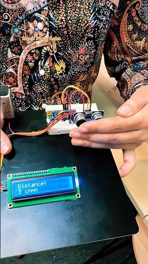 Distance measurement by using an Ultra Sonic Sensor. #mechfinixlabs #ultrasonicsensor #arduino