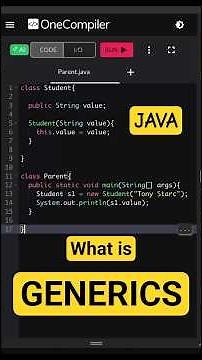 GENERICS in 2 minutes | Java #coding #shortvideo #shorts